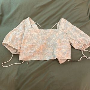 Floral Tie Back Blouse